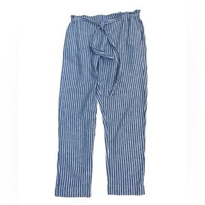 Beach Lunch Lounge Collection medium linen blend stripe pant paper bag waist